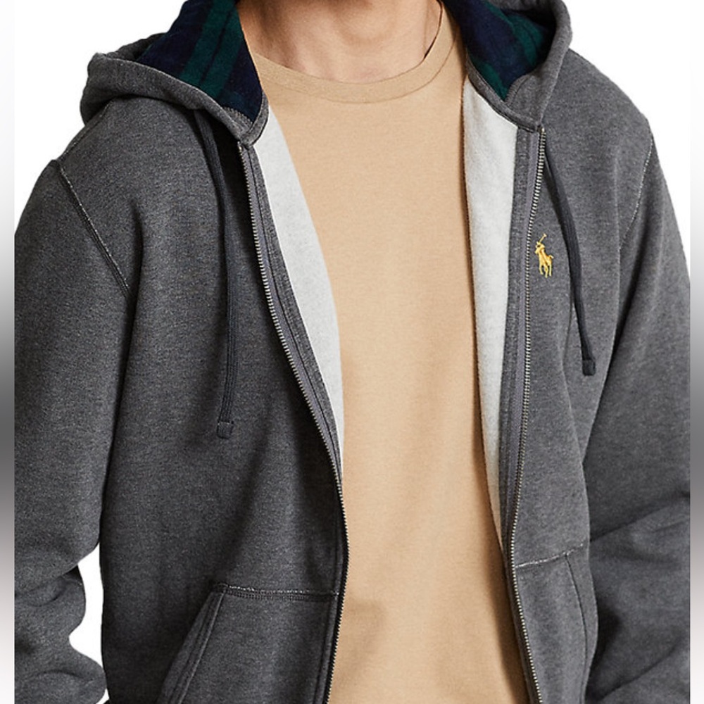 Polo Ralph Lauren grey hooded zip up - Picture 7 of 7